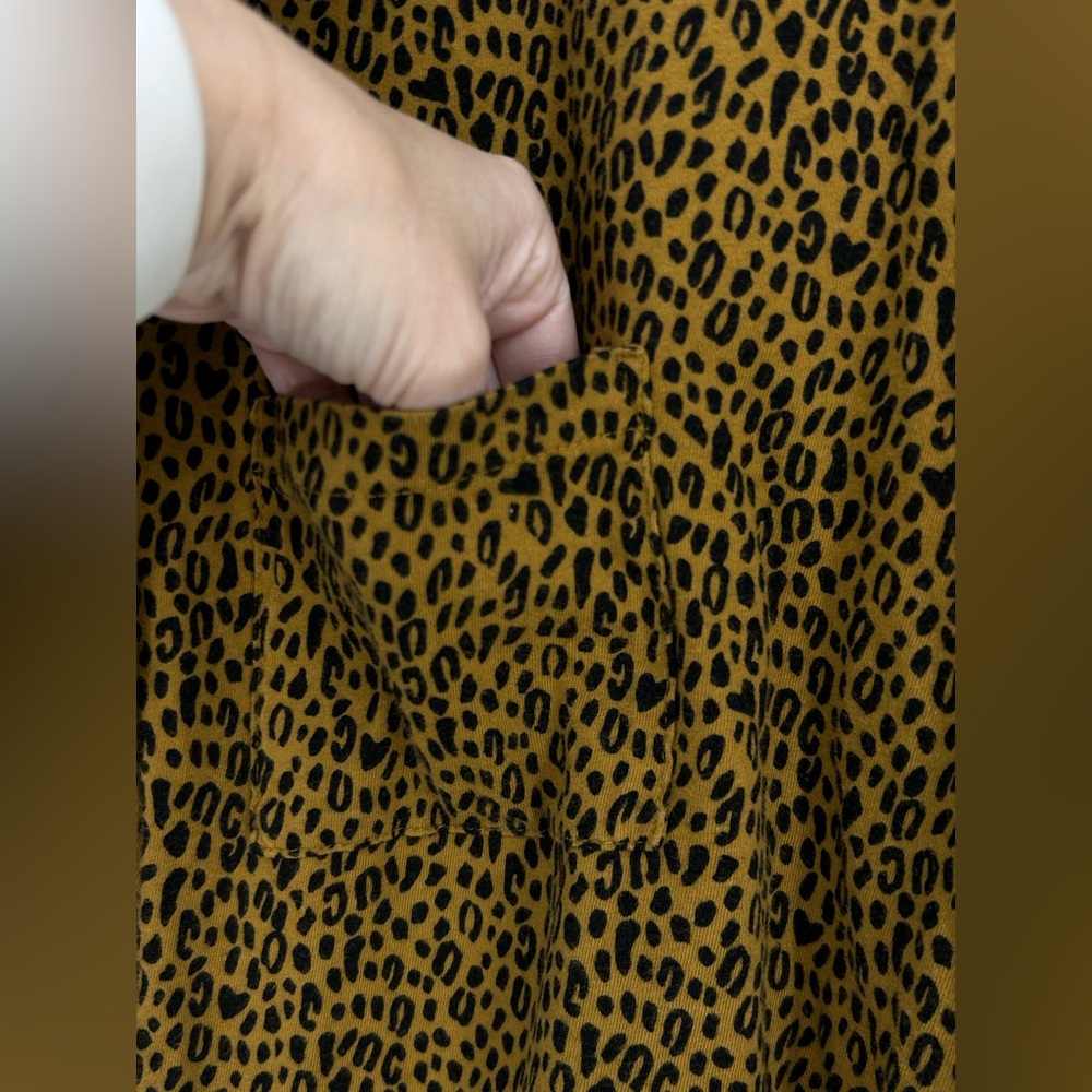 J.Crew Crewcuts Girls' Leopard Pocket T-shirt Dress Size 8 - Picture 8 of 9
